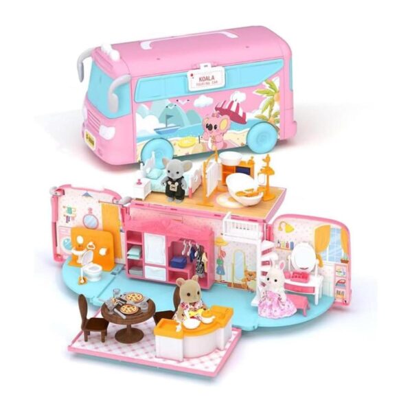 Mitcien Juego de casa de muñecas kit de juguete portátil