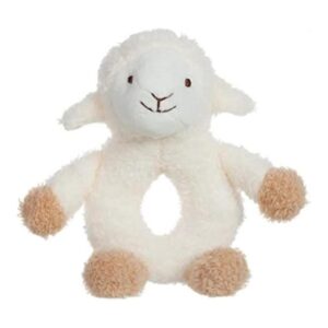 Apricot Lamb Baby Lovey Sonajero suave de cordero animal_1