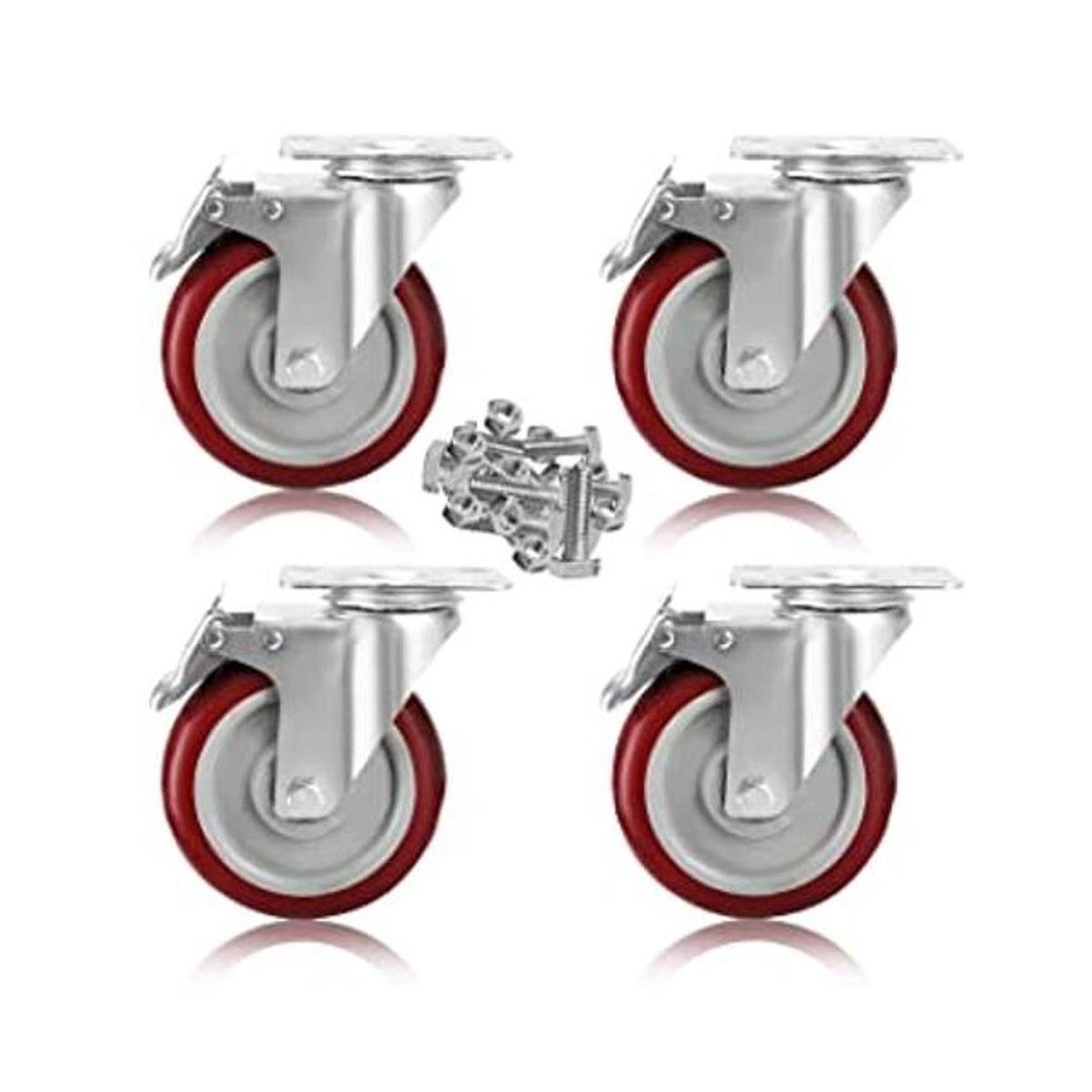 Ruedas giratorias PRITEK RED