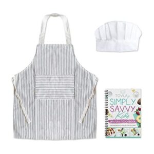 Tovla Jr. Kids Cookbook delantal de cocina y sombrero_1