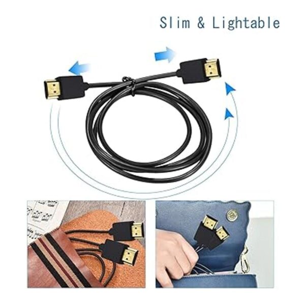 Duttek Cable HDMI a HDMI extremo delgado HDMI macho a_5