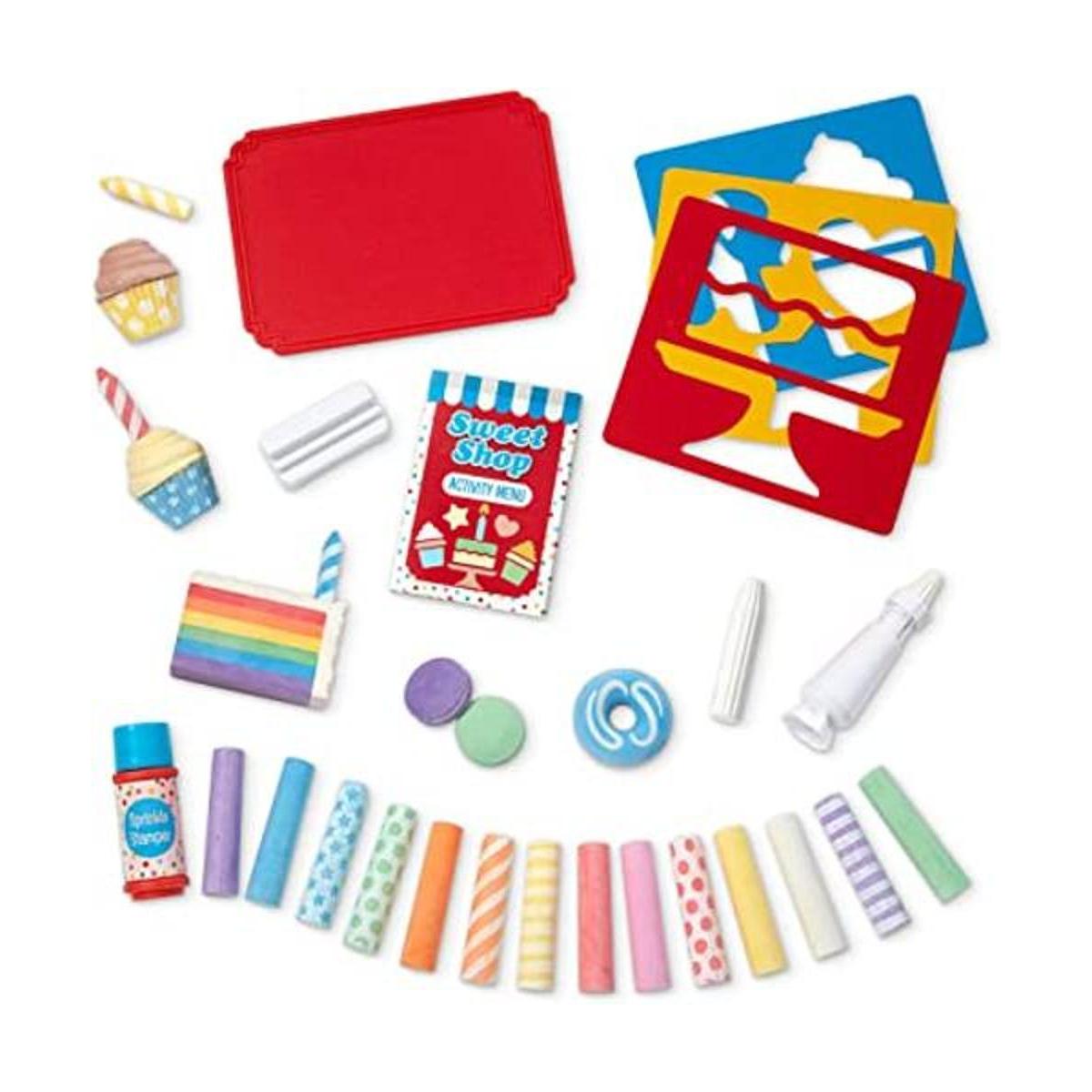 Melissa Doug Sweet Shop Juego de tiza y soportes