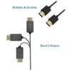 Duttek Cable HDMI a HDMI extremo delgado HDMI macho a_4
