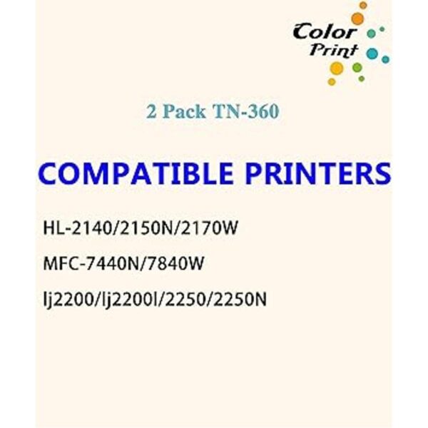 ColorPrint Compatible TN360 Cartucho de tóner de repuesto