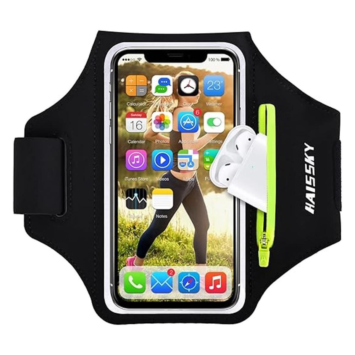 Brazalete de correr para teléfono celular con bolsillo con