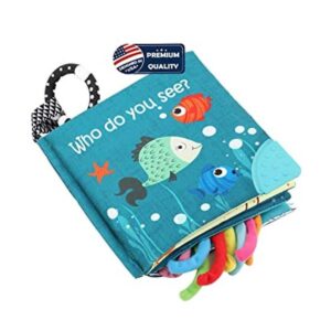 Libro de tela suave para peces juguetes para bebés_1