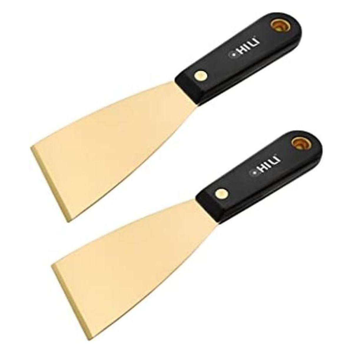 CHILI Tools Cuchillo de masilla de latón con mango de