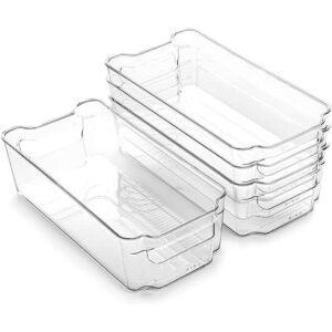 BINO 4 cubos de almacenamiento apilables de plástico