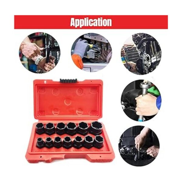 NORTOOLS Juego de 13 herramientas de rosca extractores de_6