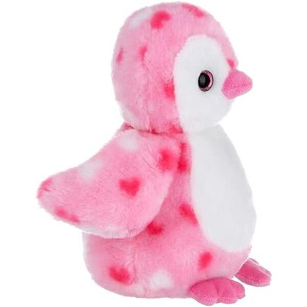 Bearington Peluche de pingino rosa con forma de corazón_3
