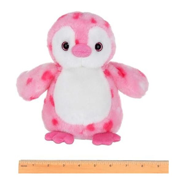 Bearington Peluche de pingino rosa con forma de corazón_6