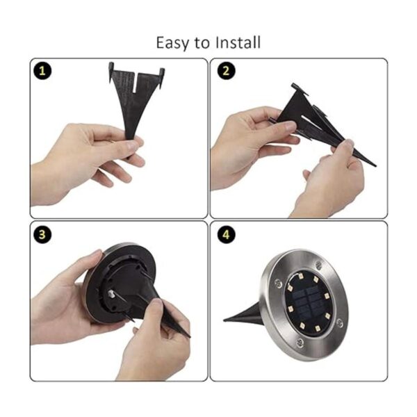 Pack de 8 luces solares Solpex para el suelo 8 luces LED_3