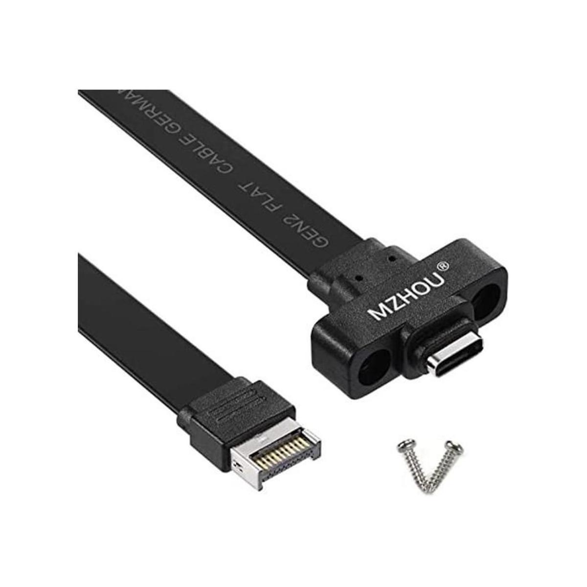 MZHOU USB 3.1 Type C Front Panel Header Extension Cable 57