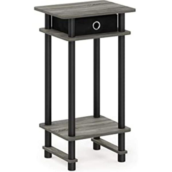 Furinno TurnNTube Mesa auxiliar alta roble francés_1