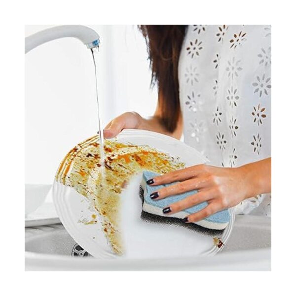 Juego de 8 esponjas de cocina con forma de gato de doble_3
