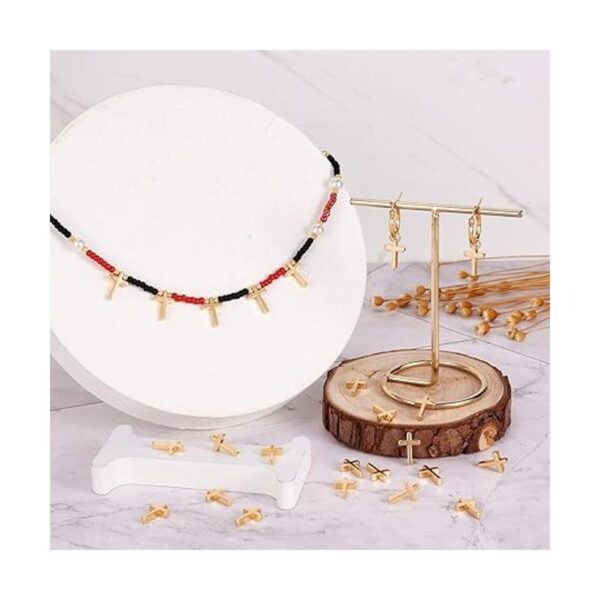 Craftdady Colgantes de plata mixta de cruz de estilo_4