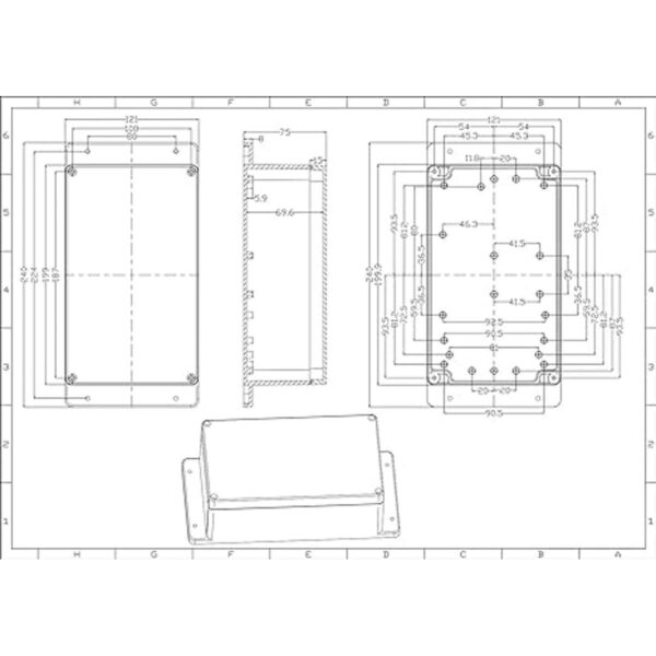 Pinfox Caja de conexiones de plástico IP65 para proyectos_3
