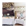 Mantel de encaje blanco de 60 x 120 pulgadas para