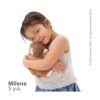 Mochila de tela vaquera con oso para niños y niñas_4