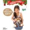Mochila de tela vaquera con oso para niños y niñas_2