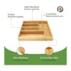 PRISTINE BAMBOO Organizador de bandeja de cubiertos_5