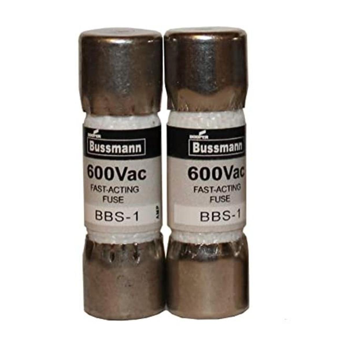 BBS1 Fusible de acción rápida 1 Amp 600 Vac paquete de 2