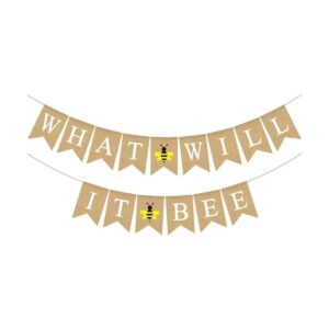 Rainlemon Guirnalda de yute con diseño de abejorro diseño_1