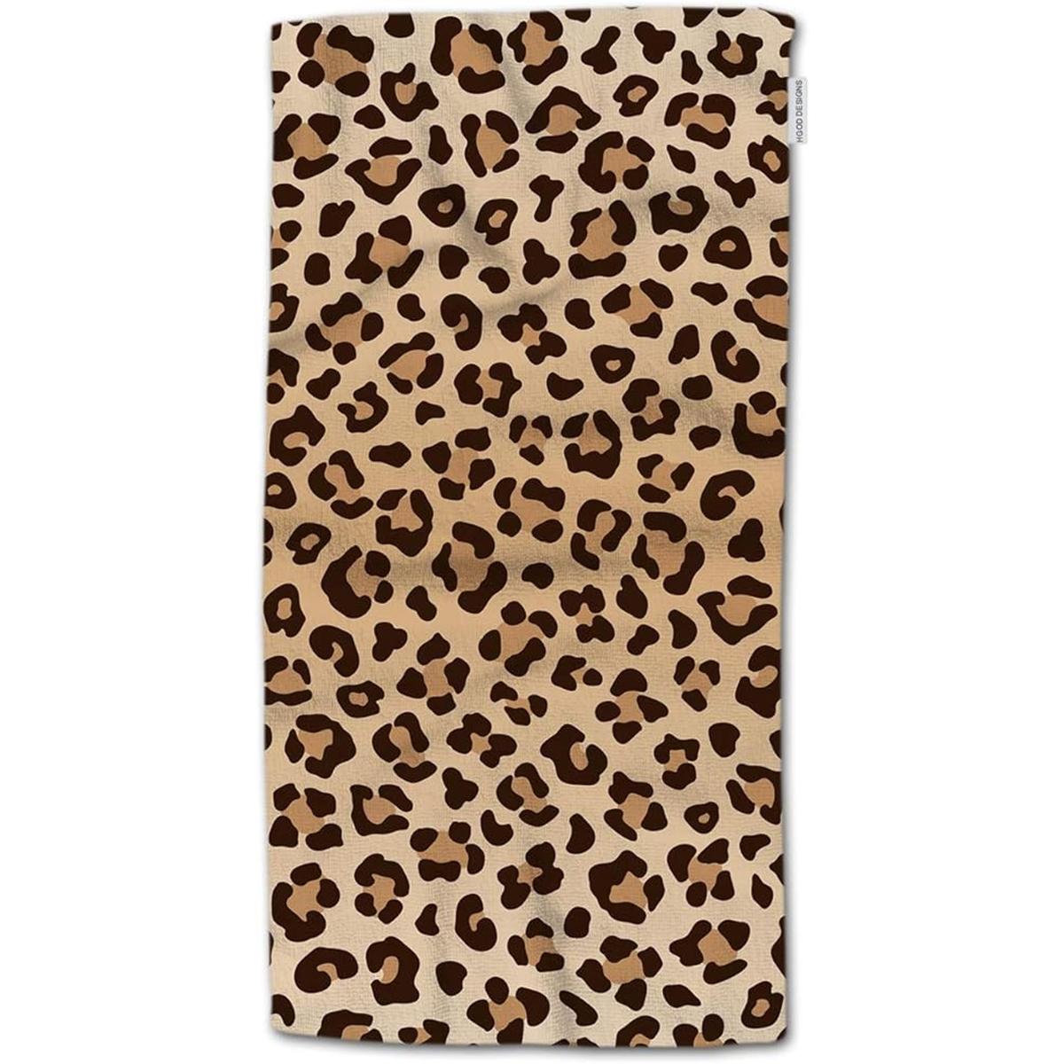HGOD DESIGNS Toallas de mano de leopardo 100 algodón