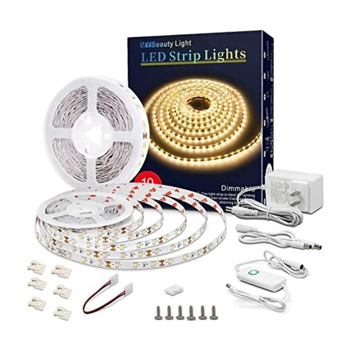 Tira de luces LED de 32.8 pies luz blanca cálida tira de