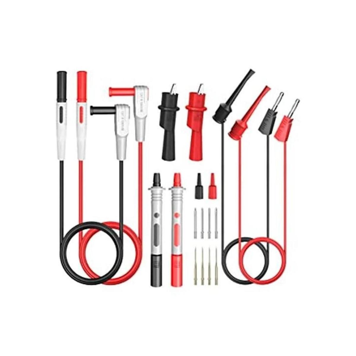 Goupchn Kit de cables de prueba de multímetros con clips