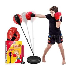 EMAAS Juego de saco de boxeo para niños con guantes de_1