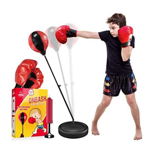 EMAAS Juego de saco de boxeo para niños con guantes de_1