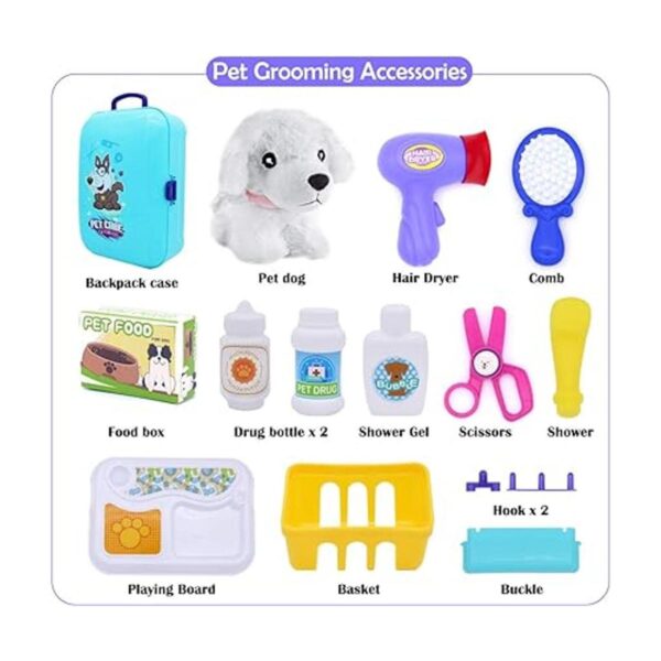 Juego de cuidado de mascotas kit de aseo para perros con_5
