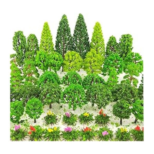 Tazimi 60 piezas de árboles modelo de 1.36 a 6 pulgadas_1