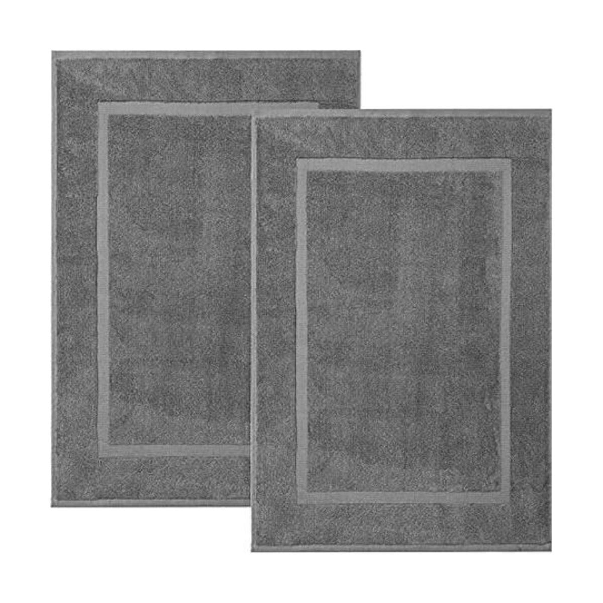 ECO TOWELS Alfombrillas de baño de algodón con bandas 2
