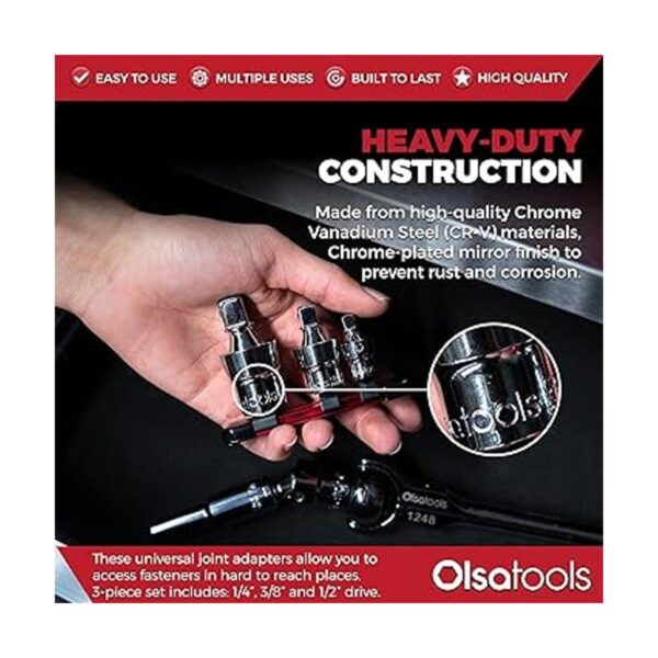 Olsa Tools Juego de juntas universales de 3 piezas_2