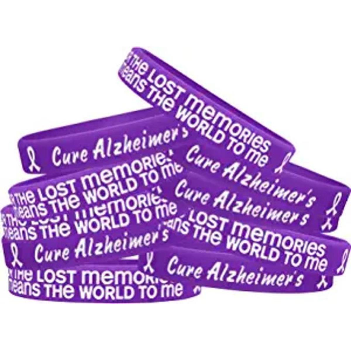 Pulsera con texto Fight Like a Girl I Wear Purple for The