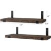Mkono Juego de 2 estantes flotantes de madera rústica_5