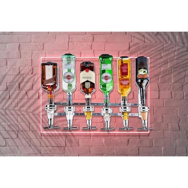 Dispensador de licor para pared de 6 botellas dispensador