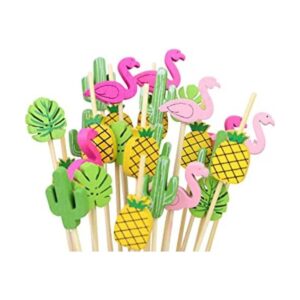 Púas de cóctel tropicales 200 piezas surtidas de_1