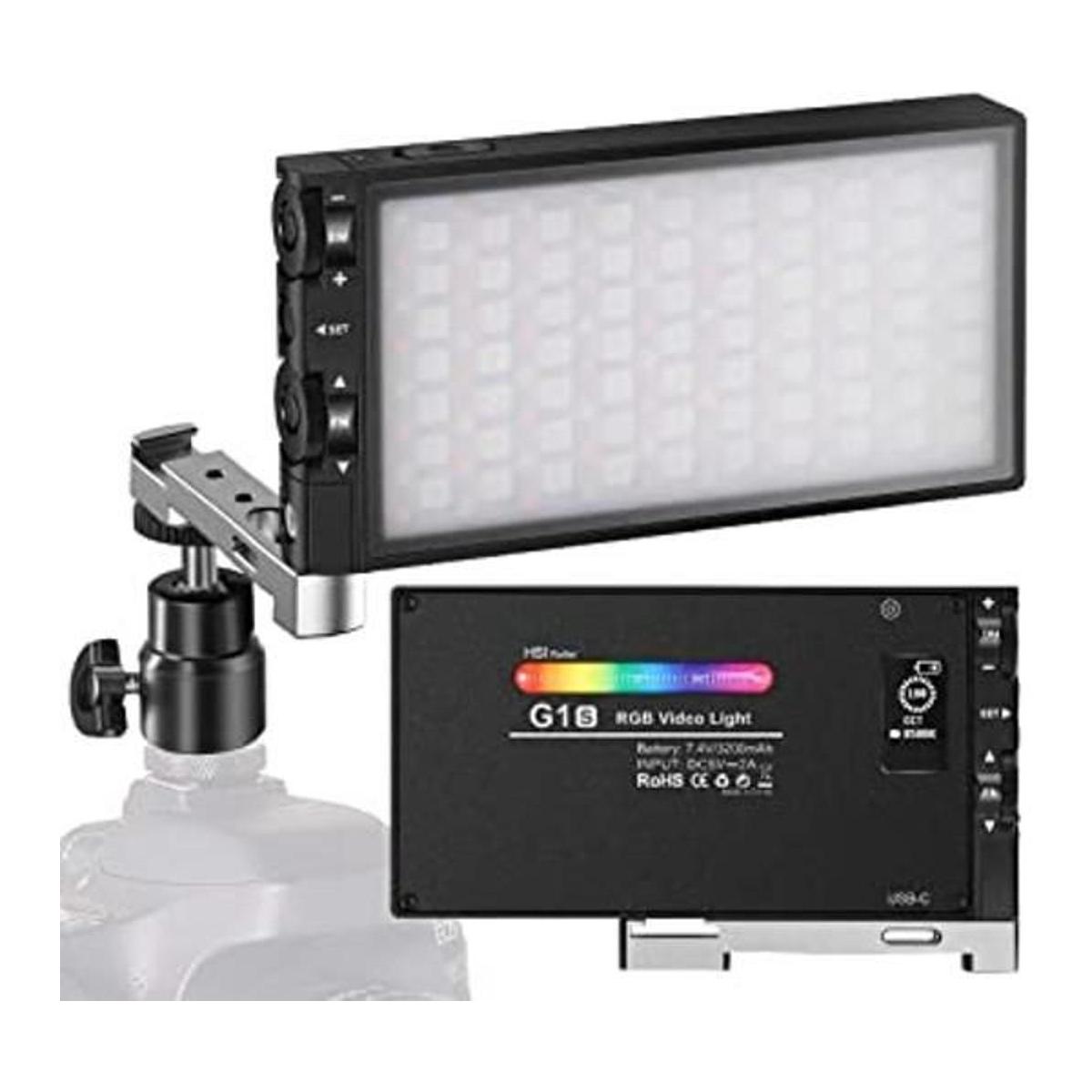 Luz de video RGB G1s batería recargable integrada de 12