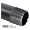 Pipe Décor Paquete de 4 tubos industriales negros de 34x