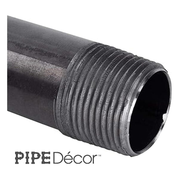 Pipe Décor Paquete de 4 tubos industriales negros de 34x