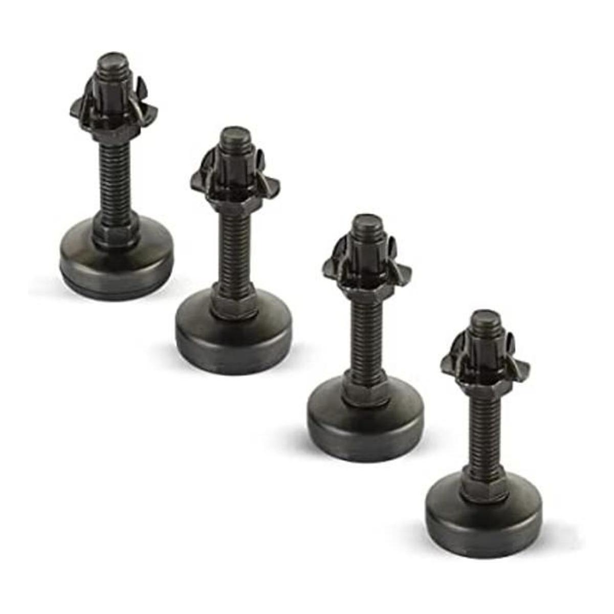 Kit de nivelador de muebles negro zinc negro de 4 puntas