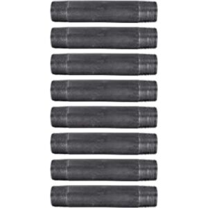 Pipe Décor Paquete de 4 tubos industriales negros de 34x