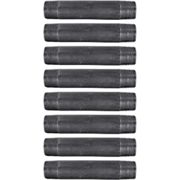 Pipe Décor Paquete de 4 tubos industriales negros de 34x