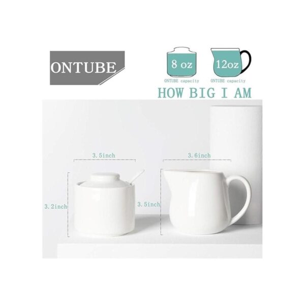 ONTUBE Azúcar y crema de porcelana juego de 3 jarra de_2