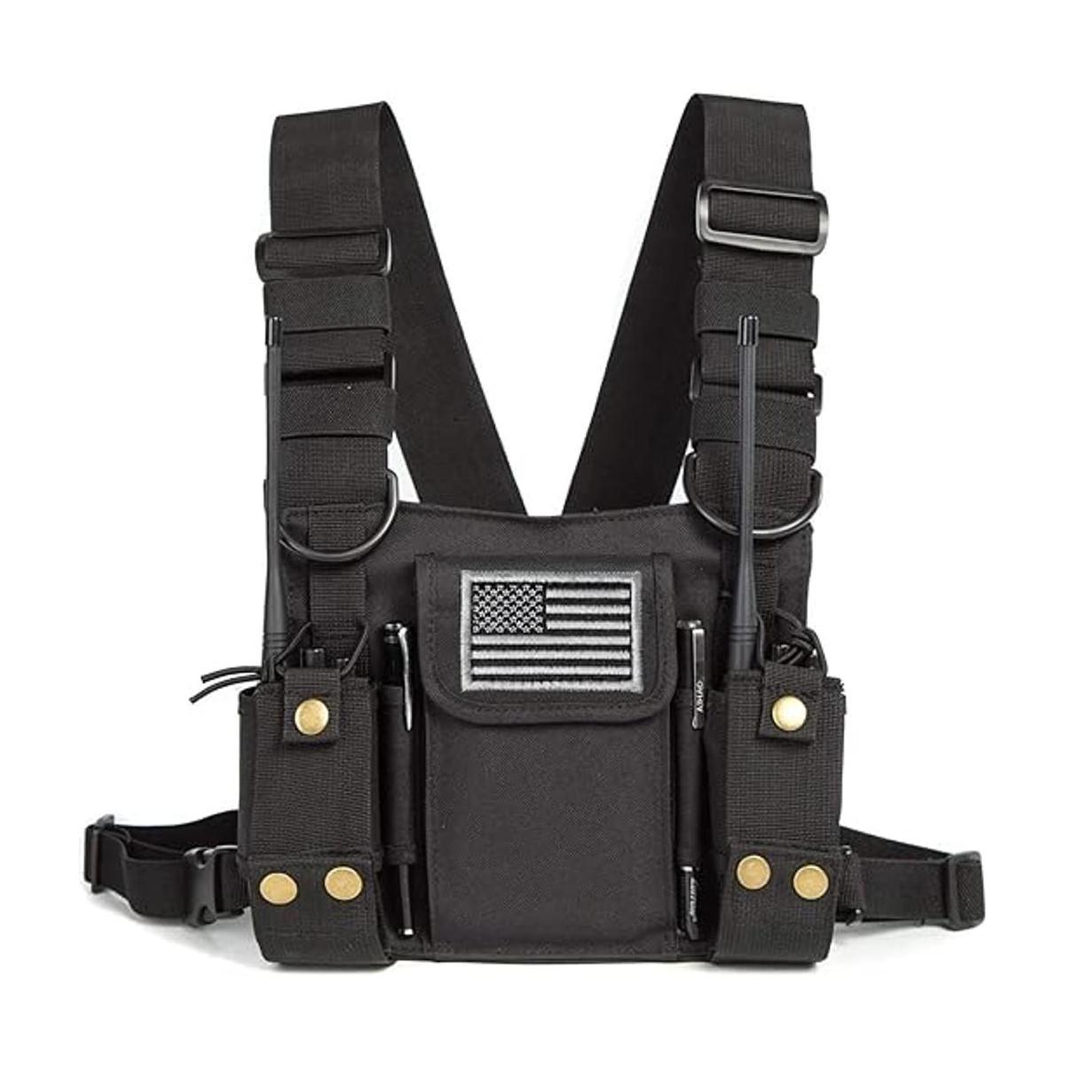 Funda de hombro para radio con soporte para arnés de