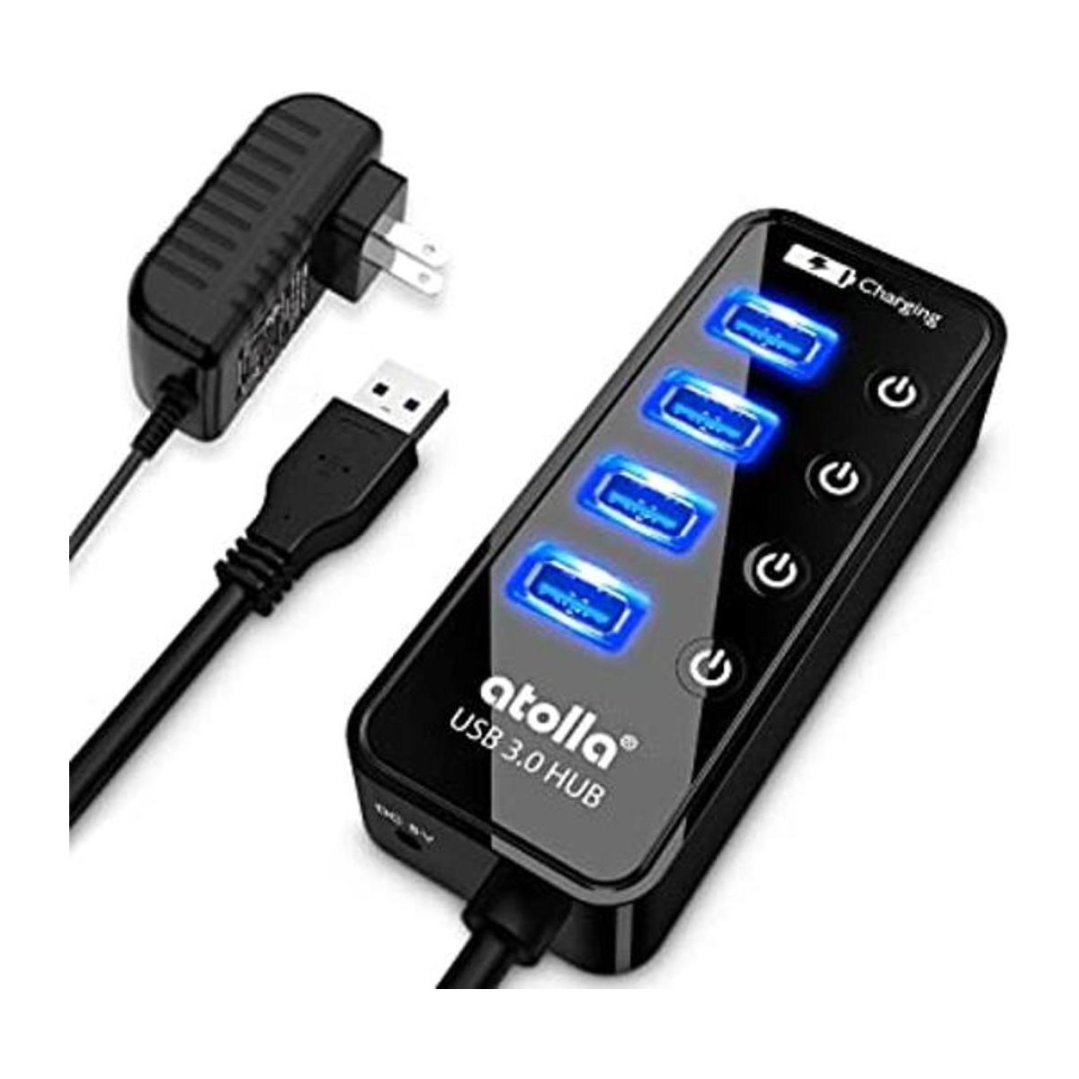 Atolla Hub USB 3.0 de 4 puertos con 4 puertos de datos