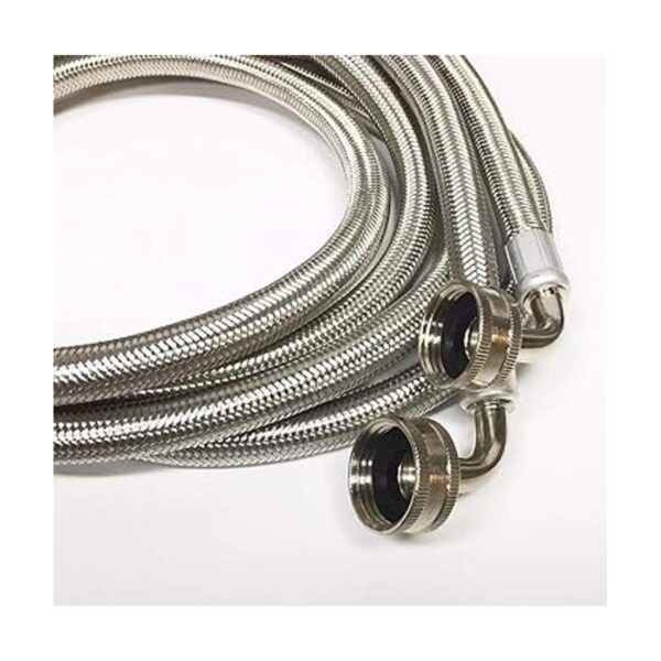 Paquete de 2 mangueras de lavadora de acero inoxidable de_2